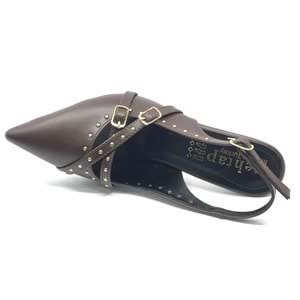 Mehtap Toka Detaylı Arkası Açık Stiletto Kadın Topuklu Ayakkabı