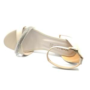 Mehtap Şerit Taşlı 4 cm Topuklu Kadın Abiye Ayakkabı