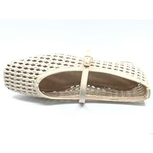 Feles Kemer Örgü Detaylı Kadın Babet Ayakkabı