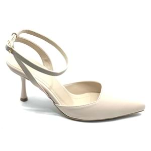 Feles Arkası Açık Stiletto Kadın Topuklu Ayakkabı