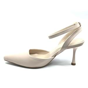 Feles Arkası Açık Stiletto Kadın Topuklu Ayakkabı