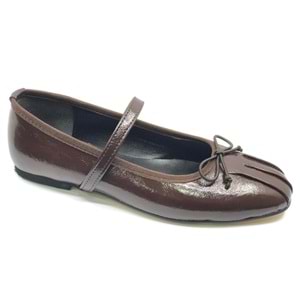 Feles Kemer Fiyonk Detaylı Kadın Babet Ayakkabı