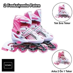 Avessa Işıklı Teker Çift Sıra Ayarlanabilir Paten (İçerisinde Teker Aparatları Mevcuttur)