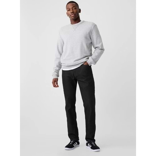Gap V-Straıght Black Palm Jeans 749118000 Düz Kalıp Erkek Kot Pantolon