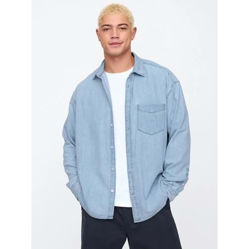 Gap Denim Big Gömlek 589582 Erkek Kot Gömlek