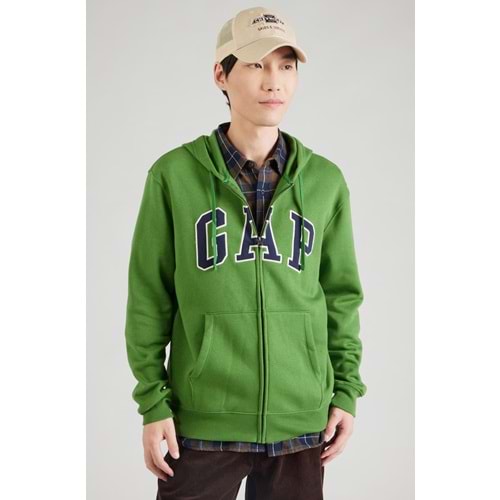 Gap V-Heritage Gap Logo Fz-Snl 674144 Erkek Kapüşonlu Fermuarlı Sweatshirt