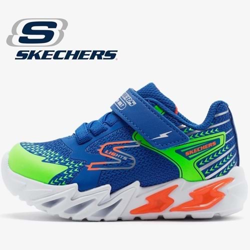 Skechers Flex - Glow Bolt 400138N-RYMT Ortopedik Işıklı Çocuk Spor Ayakkabı