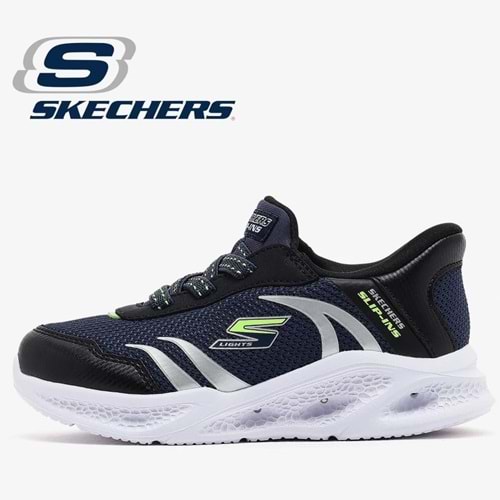 Skechers Meteor Lights Brisk Beams 403848N-NVBK Işıklı Ortopedik Çocuk Bebek Spor Ayakkabı