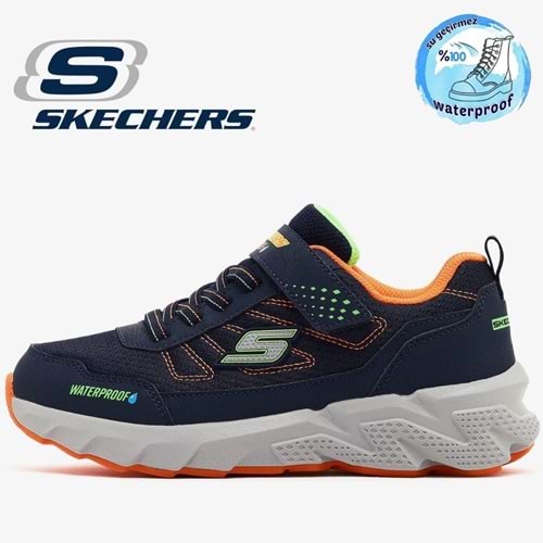 Skechers Elite Sport Tread 406334L-NVOR Waterproof Kauçuk Taban Ortopedik Çocuk Spor Ayakkabı