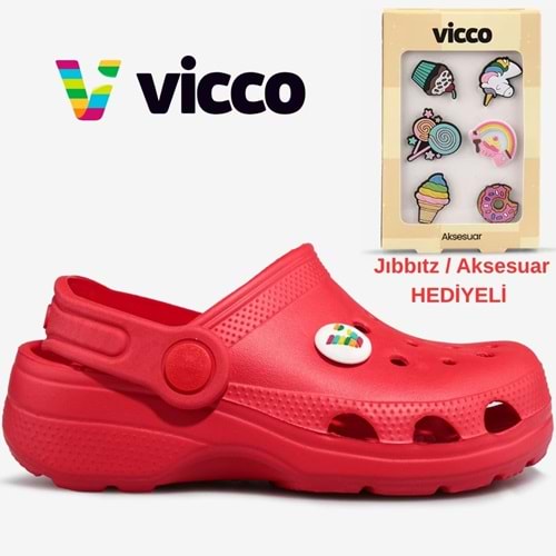 Vicco Didim Jıbbıtz Aksesuar Hediyeli Ortopedik Unisex Çocuk Terlik