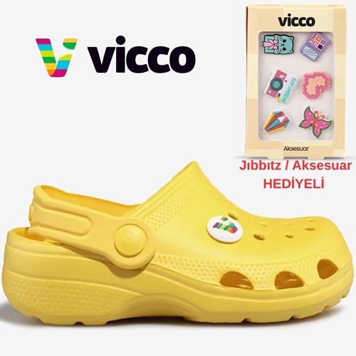 Vicco Didim Jıbbıtz Aksesuar Hediyeli Ortopedik Unisex Çocuk Terlik