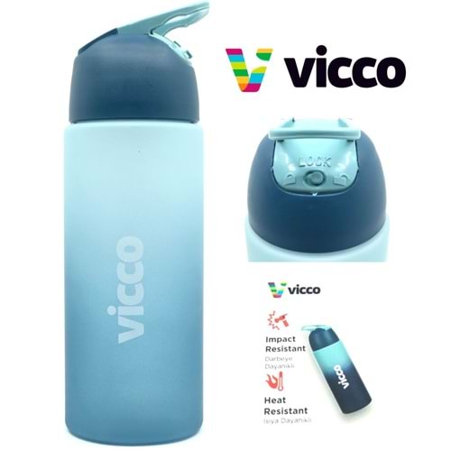 Vicco Su Matarası Kilitli Kapak Tritan Quick Matara Suluk 500 ML