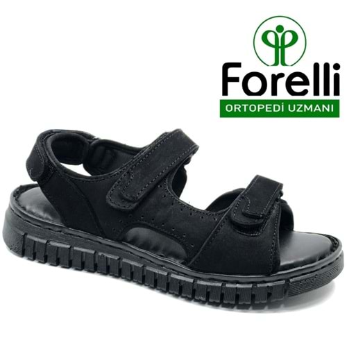 Forelli Paprika Hakiki Deri Comfort Ortopedik Kadın Sandalet
