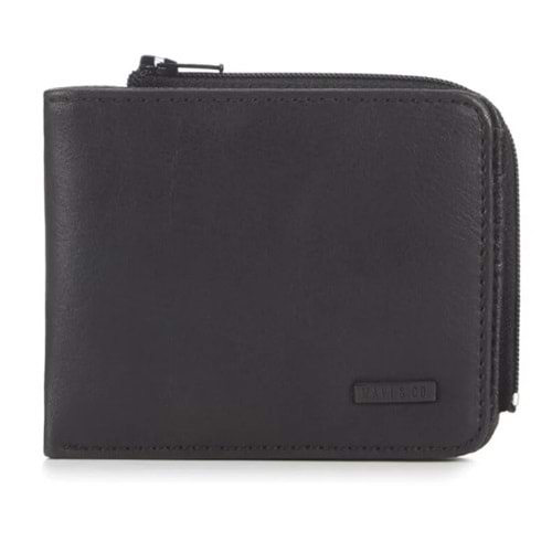 Mavi Fermuar Detaylı Siyah Cüzdan 091361-900 Cüzdan Spor Cüzdanı