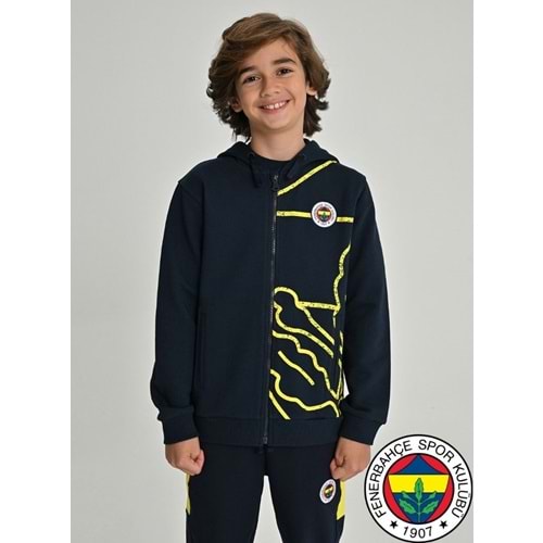 Fenerbahçe S.K. 25/26 Tribün All Over Baskı Çocuk Sweatshirt