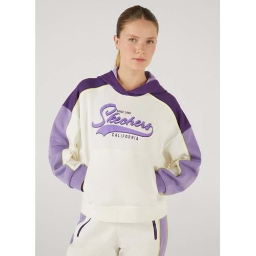 Skechers W LW Fleece Hoodie Sweatshirt S242096-102 Kadın Kapüşonlu Sweatshirt