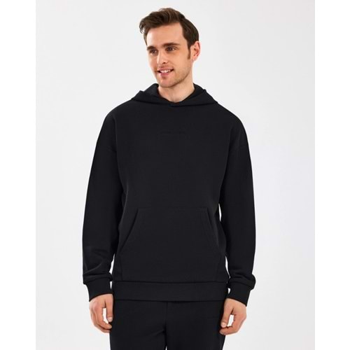 Skechers M Essential Hoodie Sweatshirt S242110-001 Erkek Kapüşonlu Sweatshirt