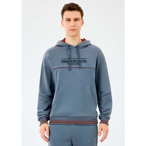 Skechers M Hoodie Kapüşonlu Sweatshirt S2520227-3998 Erkek Kapüşonlu Sweatshirt