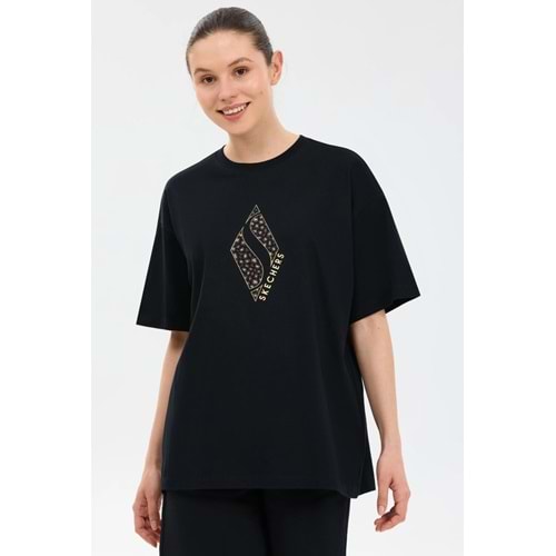 Skechers S2610050-3817 W Oversize Fit Graphic T-Shirt Kadın Tişört
