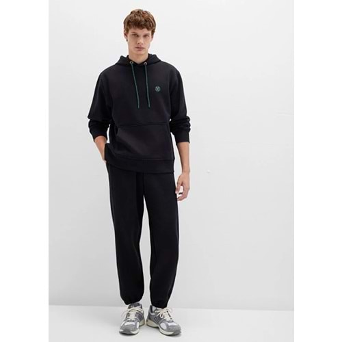 Mavi 065809-900 Logo Nakışlı Erkek Kapüşonlu Sweatshirt