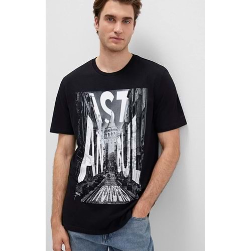 Mavi M067053-900 İstanbul Galata Baskılı Tişört Erkek T-Shirt