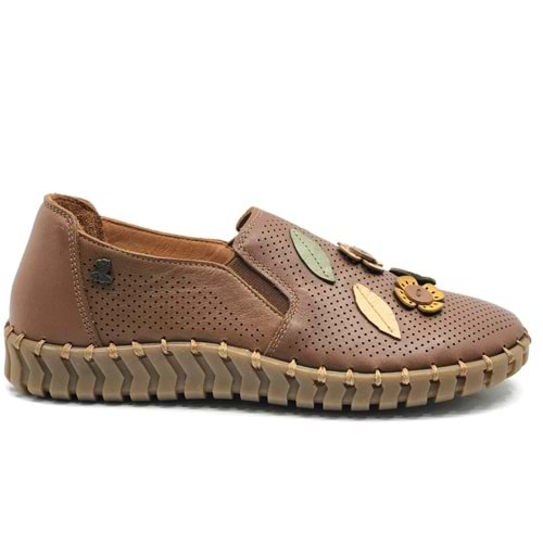 Venüs Sombrero Hakiki Deri Kadın Babet Ayakkabı