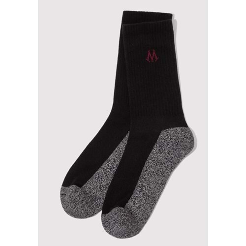 Mavi M Logo Baskılı Unisex Çorap