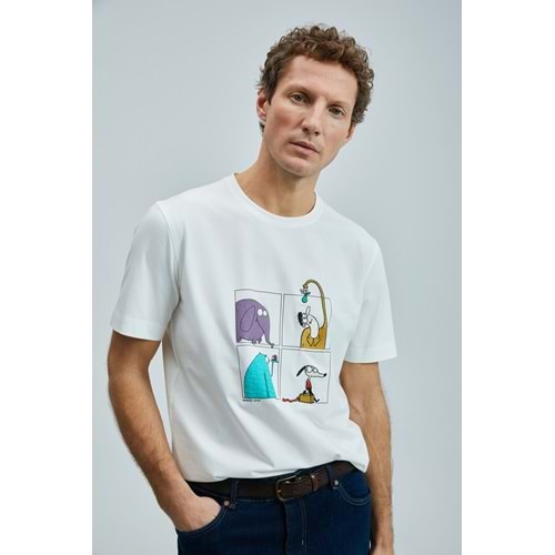 Lufian 111020254 Funky Modern Grafik Tişort Erkek T-Shirt