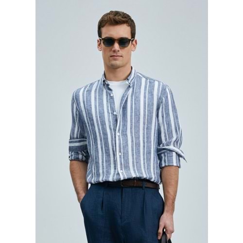 Lufian 111010640 Conroy Erkek Keten Gömlek Regular Fit Erkek Gömlek