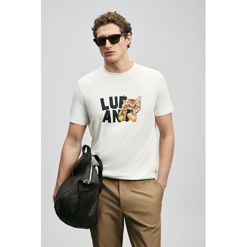 Lufian 111020304 Max Modern Grafik T-Shirt Erkek Tişort