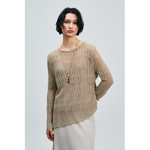 Lufian 121090043 Lace Kadın Örme T-Shirt Kadın Tişört