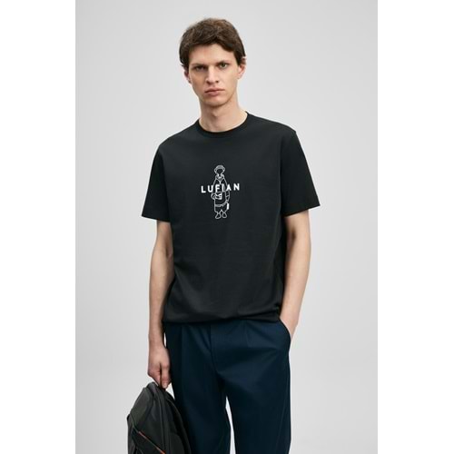 Lufian 111020307 Sımbad Modern Grafik T- Shirt Erkek T-Shirt