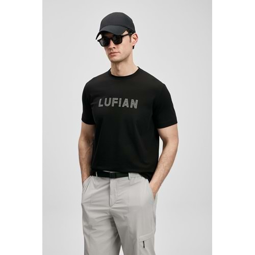 Lufian 111020280 Oscar Modern Grafik T- Shirt Tişört Erkek Tişort