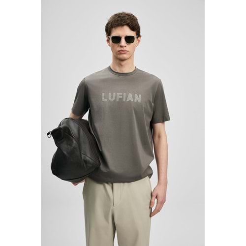 Lufian 111020280 Oscar Modern Grafik T- Shirt Tişört Erkek Tişort
