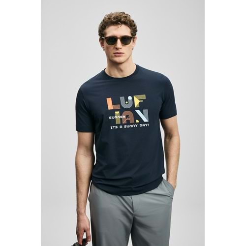Lufian 111020291 Sunny Modern Grafik T- Shirt Erkek Tişort