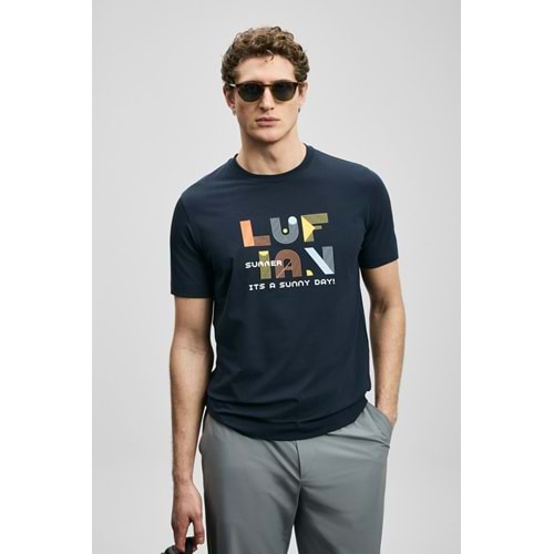 Lufian 111020291 Sunny Modern Grafik T- Shirt Erkek Tişort