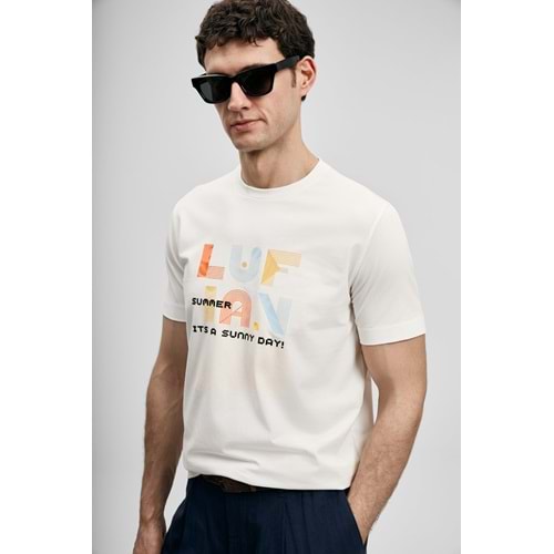 Lufian 111020291 Sunny Modern Grafik T- Shirt Erkek Tişort