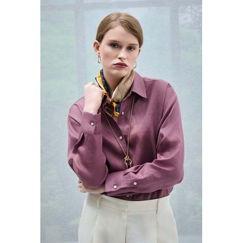 Lufian 121010016 Barrı Keten Gömlek Kadın Gömlek