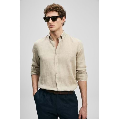 Lufian 111010654 Pitaya Erkek Keten Gömlek Comfort Fit Erkek Gömlek