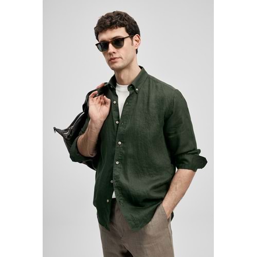 Lufian 111010654 Pitaya Erkek Keten Gömlek Comfort Fit Erkek Gömlek