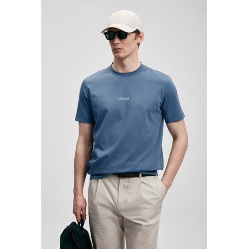 Lufian 111020322 Marcus Modern Grafik T- Shirt Tişört Erkek Tişort