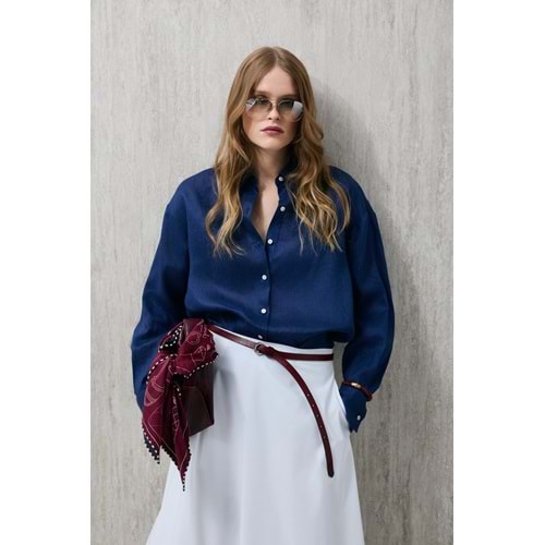 Lufian 121010016 Barrı Keten Gömlek Kadın Gömlek