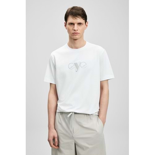 Lufian 111020306 Larry Modern Grafik T- Shirt Tişört Erkek Tişort
