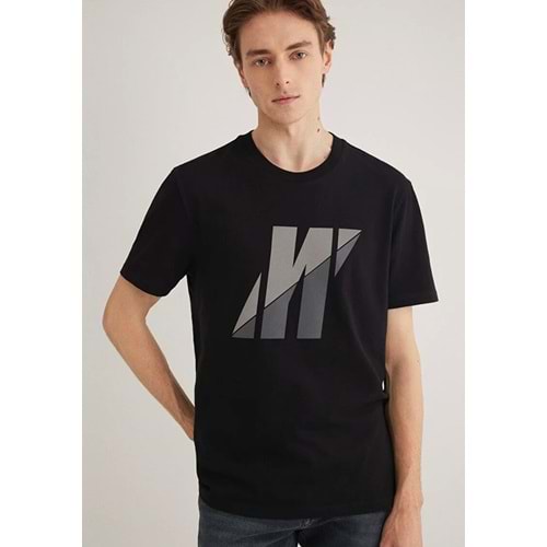 Mavi M0612174-900 Mavi Pro Logo Baskılı Reflektör Detaylı Tişört Erkek T-Shirt