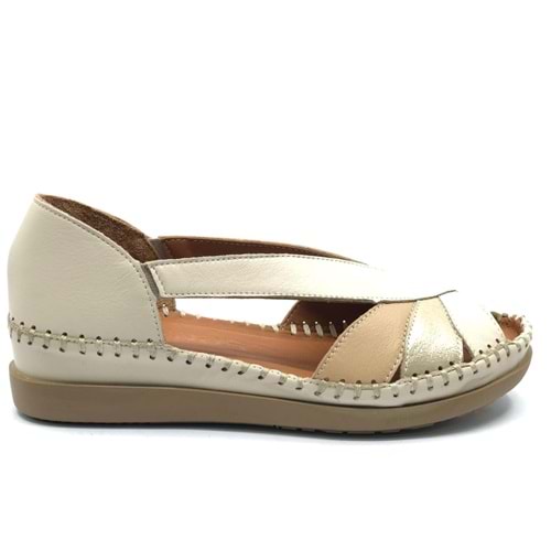 Venüs Nahar Hakiki Deri Comfort Ortopedik Kadın Sandalet