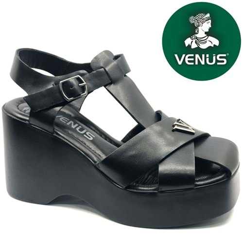 Venüs Ruffer Hakiki Deri Comfort Ortopedik Kadın Sandalet