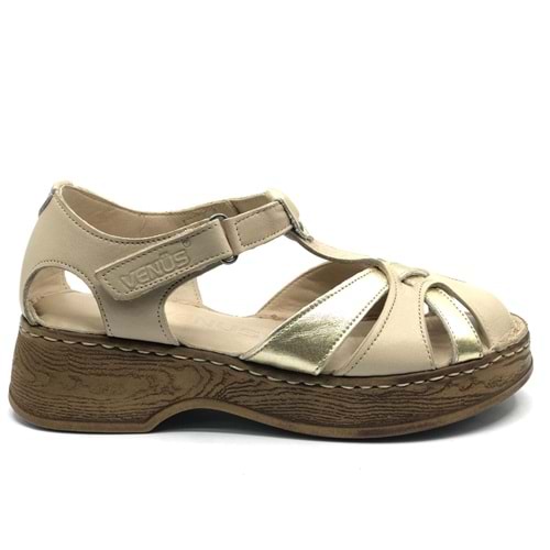 Venüs Çapra Hakiki Deri Comfort Ortopedik Kadın Sandalet