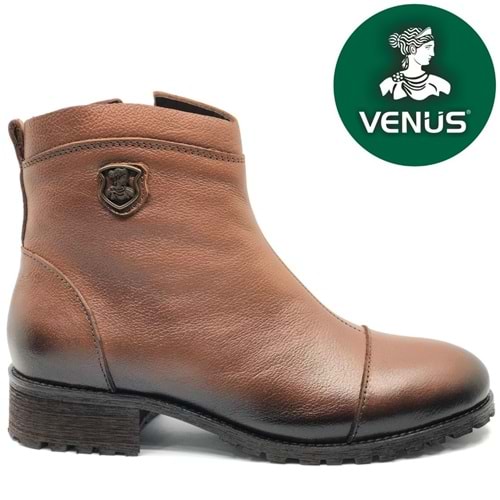 Venüs Marsel Hakiki Deri Düz Kaymaz Taban Ortopedik Kadın Bot