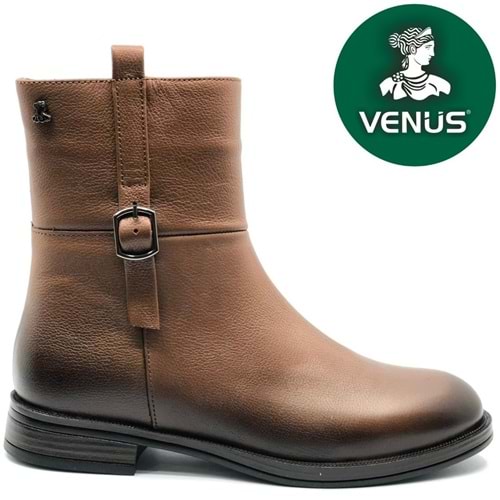 Venüs Harmany Hakiki Deri Düz Kaymaz Taban Ortopedik Kadın Bot