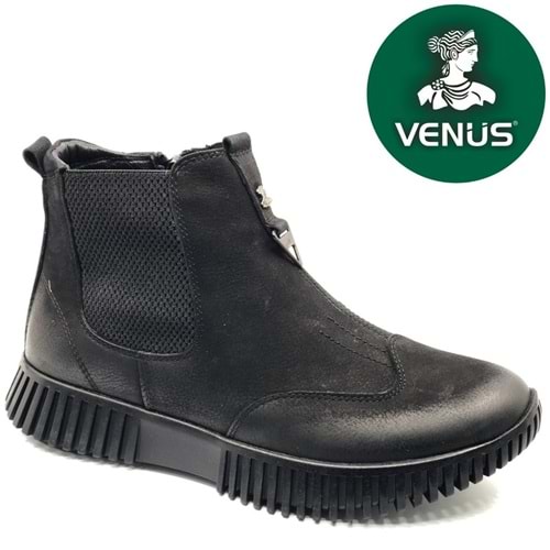 Venüs Turgana Hakiki Deri Düz Kaymaz Taban Ortopedik Kadın Bot